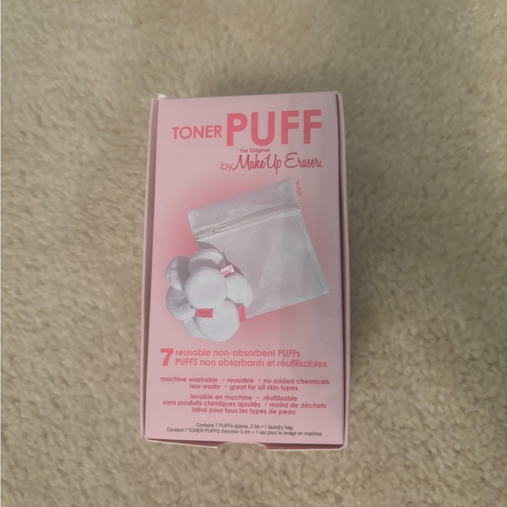 Toner puff makeup eraser
